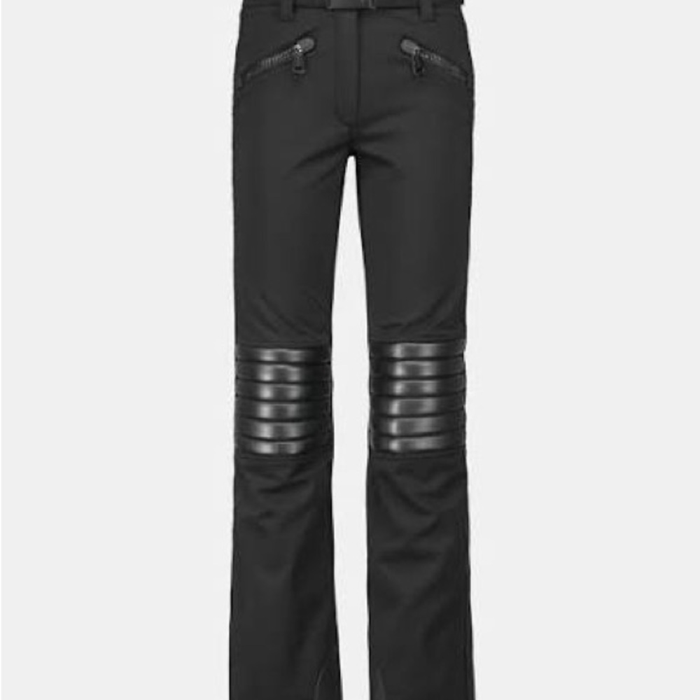 Goldbergh black ski pants with leather knees